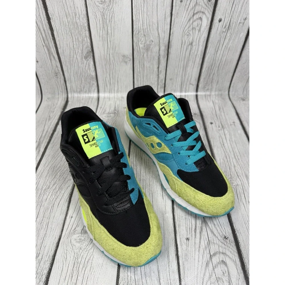Saucony Shadow 6000 Split Black Lime Green Teal Men's Size 9.5 S70751-1